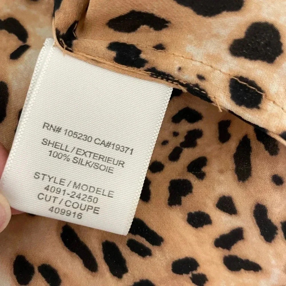 Joie silk cheetah print blouse - Picture 4 of 8